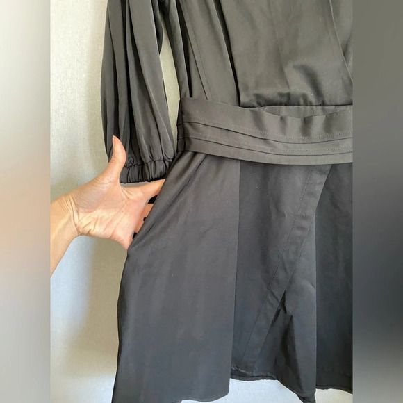 Anthropologie Hailee C Pilcher Black Classic Tuxedo Dress Size M - Picture 7 of 13